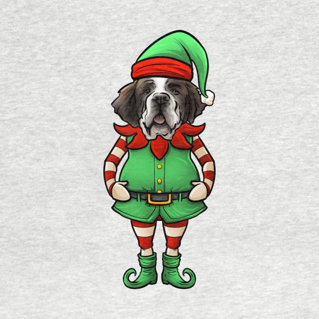 St Bernard Christmas Elf by whyitsme